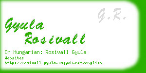 gyula rosivall business card